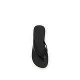Prada Black Calf Leather Bos Taurus Flip-Flop Sandals