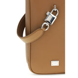 Dolce & Gabbana Brown Calf Leather Bos Taurus Handbag