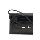 Tom Ford Black Calf Leather Bos Taurus Shoulder Bag
