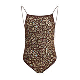 Oséree Brown Polyamide One-Piece Swimsuit