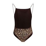 Oséree Brown Polyamide One-Piece Swimsuit