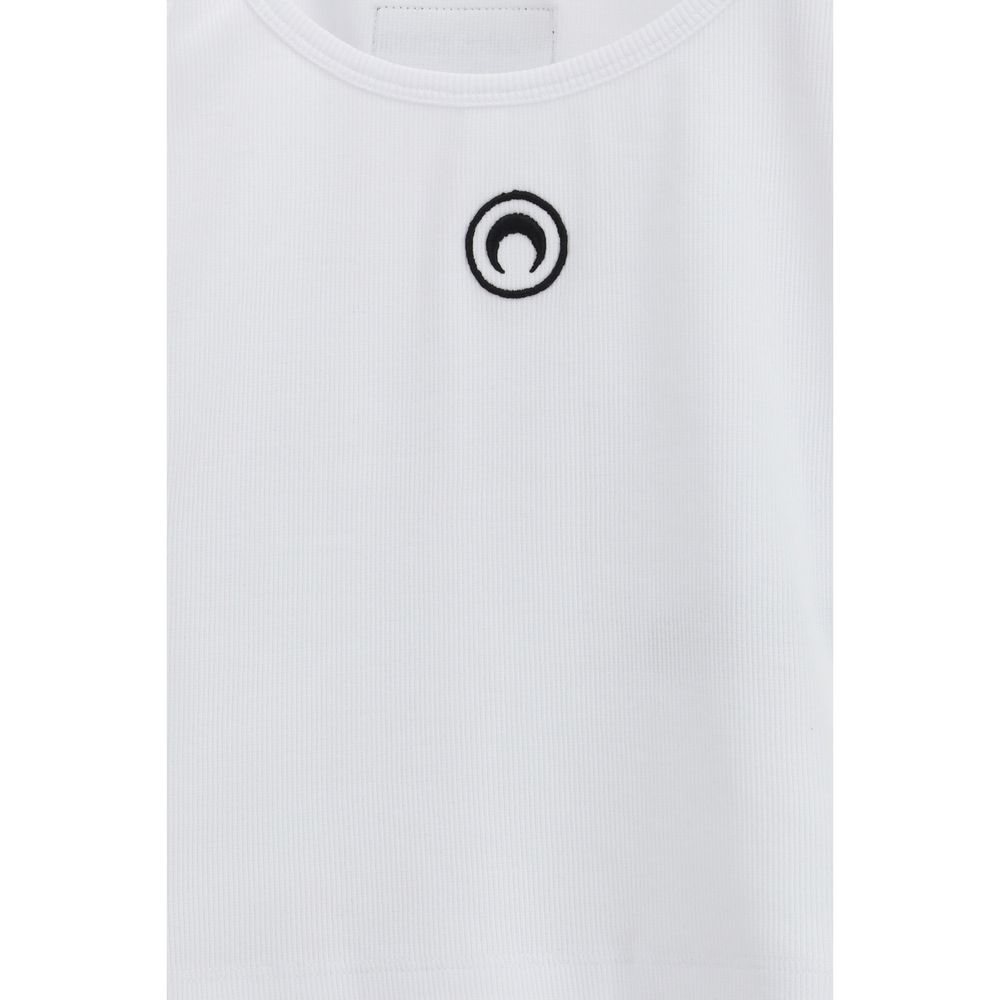 Marine Serre White Cotton T-Shirt