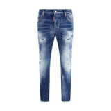 Dsquared² Blue Cotton Straight-Leg Jeans