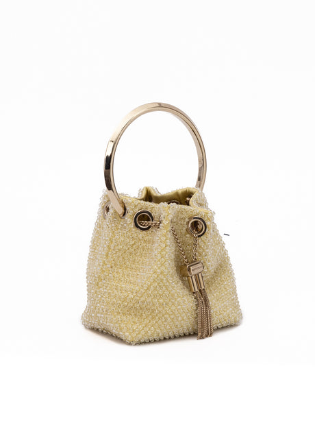 Jimmy Choo Yellow Bon Bon Micro Crystals Bucket