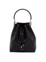 Jimmy Choo Black Bon Bon Leather Bucket