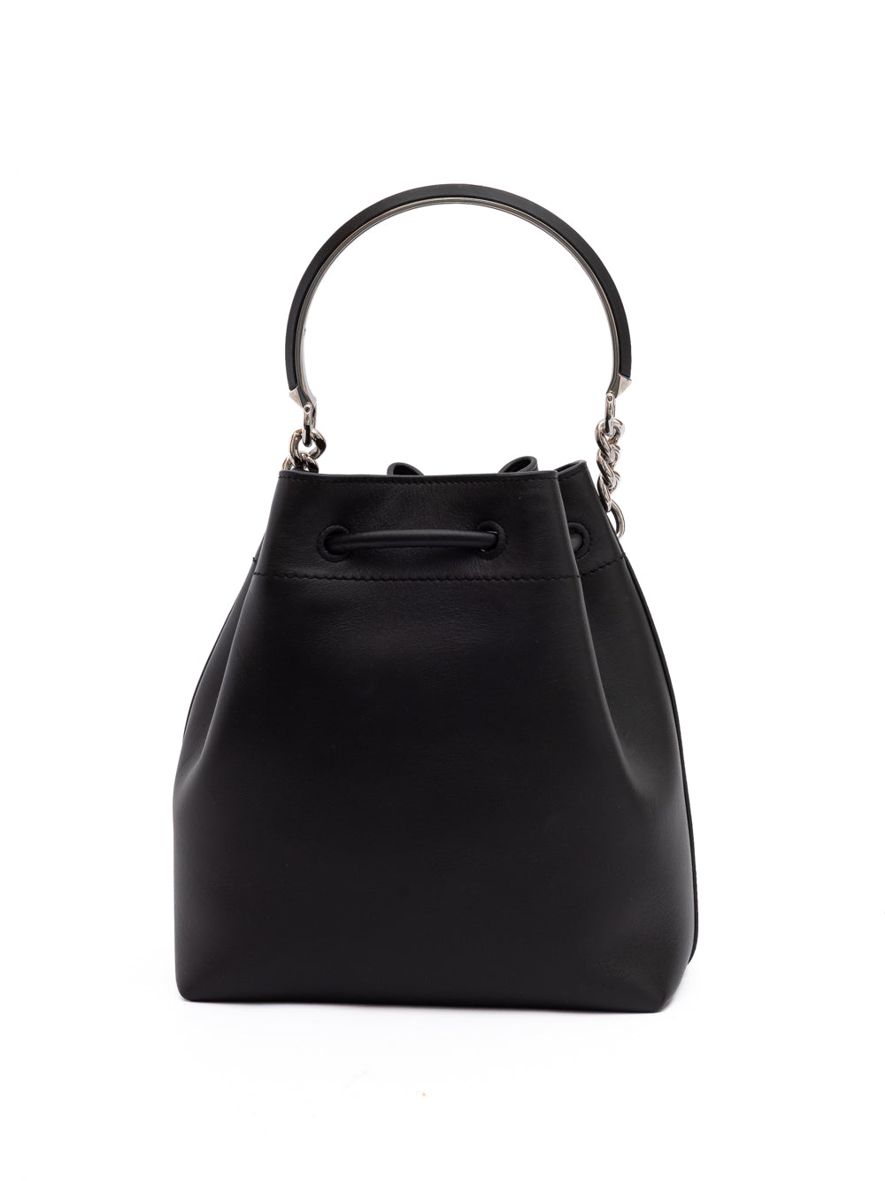 Jimmy Choo Black Bon Bon Leather Bucket