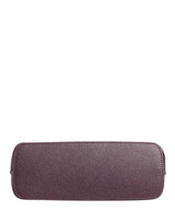 Dolce & Gabbana Dark Purple Leather DG Logo Zip Around Hand Purse Wallet
