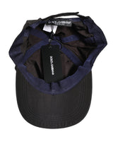 Dolce & Gabbana Men Black Cotton 6 Panels Baseball Cap Hat