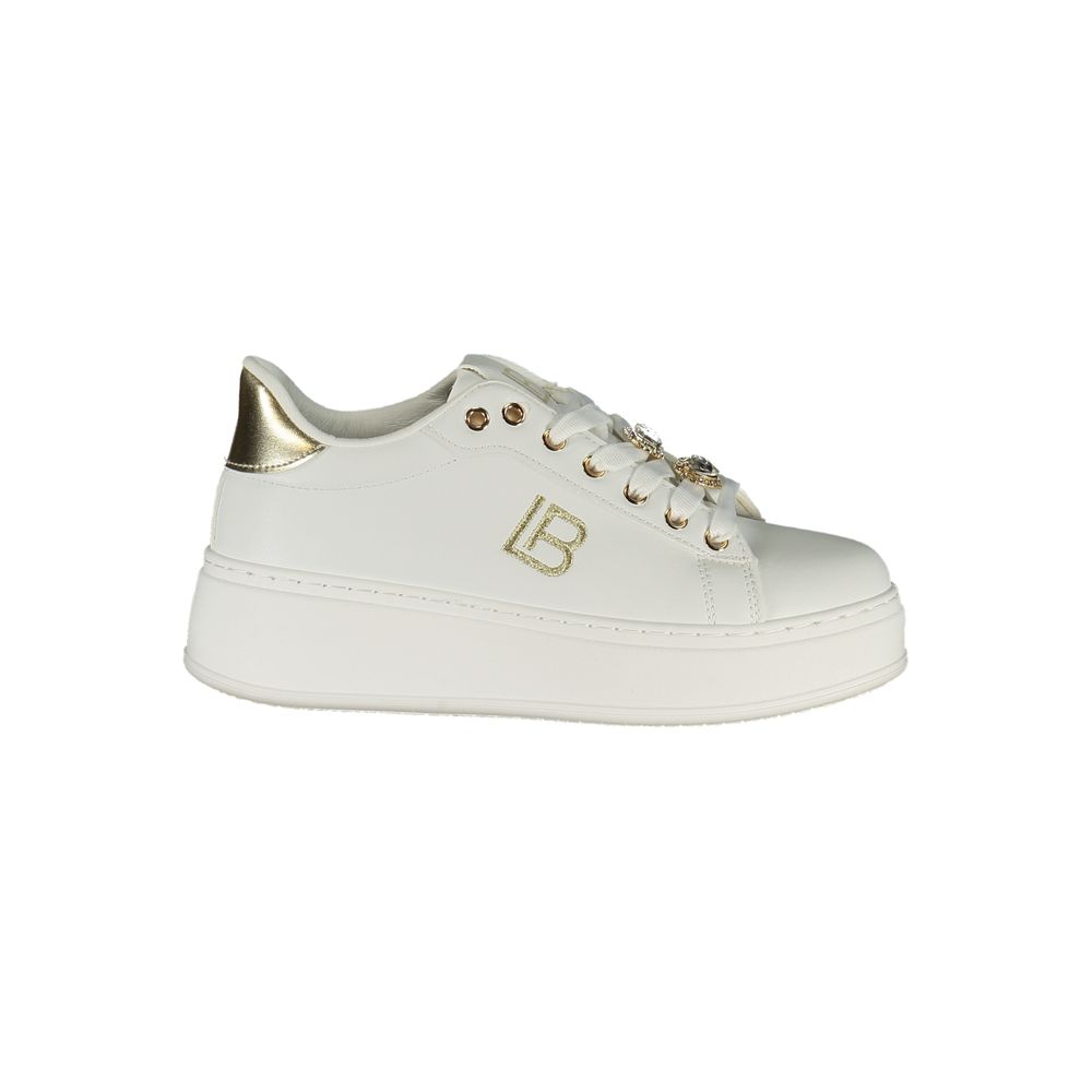 Laura Biagiotti White Polyester Platform Sneakers