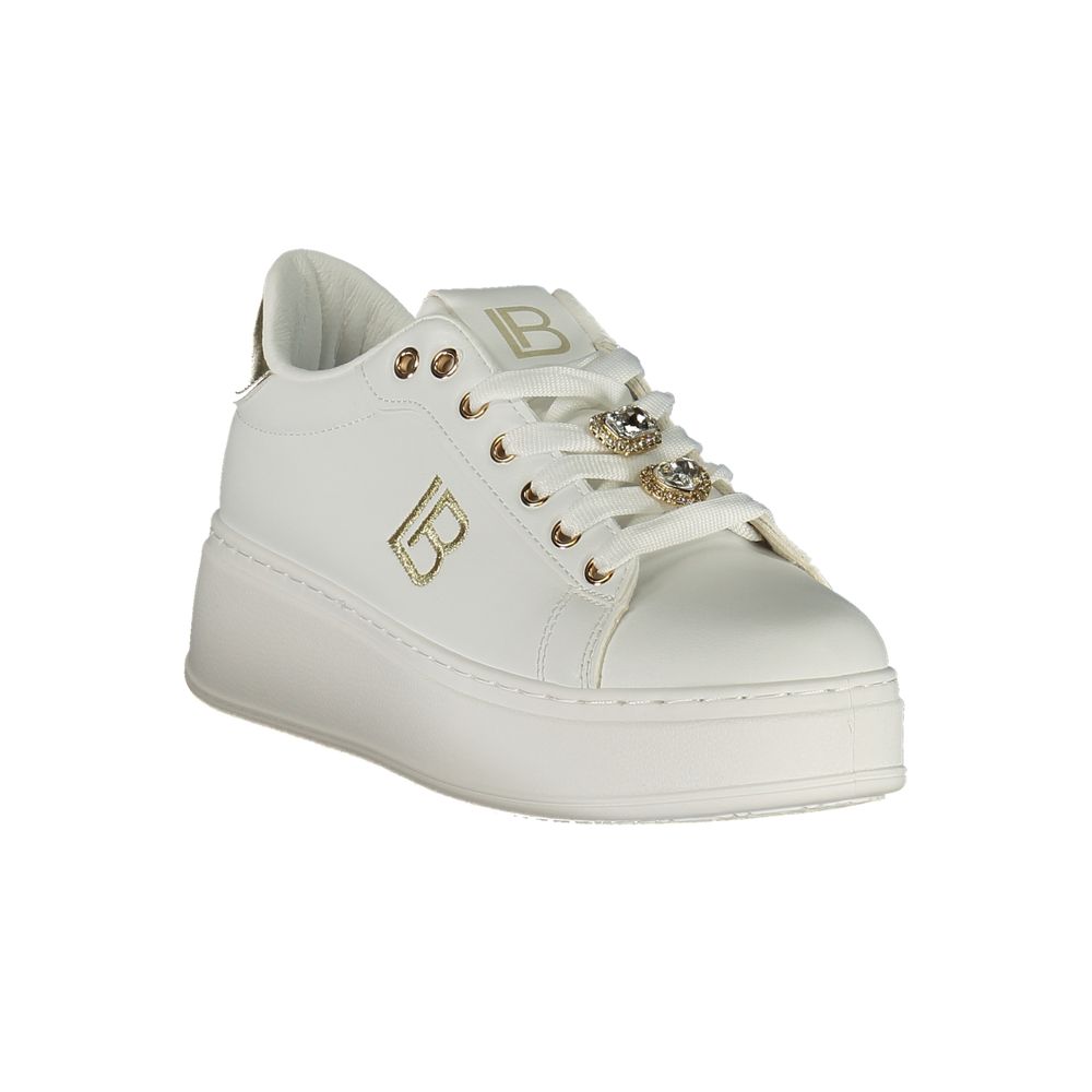 Laura Biagiotti White Polyester Platform Sneakers