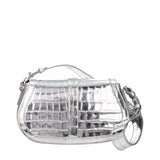 Versace Gray Leather Shoulder Bag