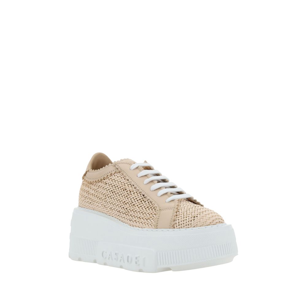Casadei Beige Other Fibres Chunky Sneakers