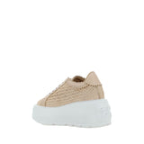 Casadei Beige Other Fibres Chunky Sneakers