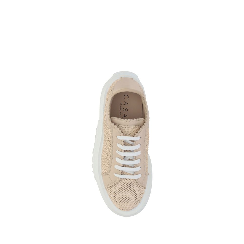 Casadei Beige Other Fibres Chunky Sneakers
