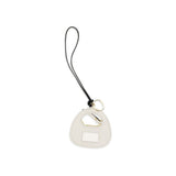 Miu Miu White Calf Leather Bos Taurus Keychain