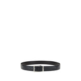 Ferragamo Black Calf Leather Bos Taurus Regular Belt
