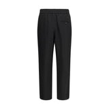 Giorgio Armani Black Viscose Casual Pants