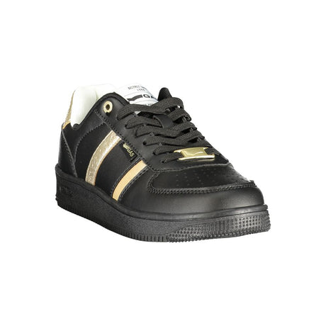 Gas Black Polyester Athletic Sneakers