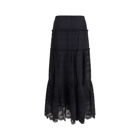 Isabel Marant Étoile Black Viscose Long Skirt