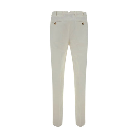Brunello Cucinelli White Cotton Casual Pants