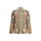 La Double J Multicolor Silk Pattern Shirt