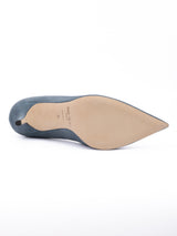 Jimmy Choo Dusk Blue Suede Agnes Pumps