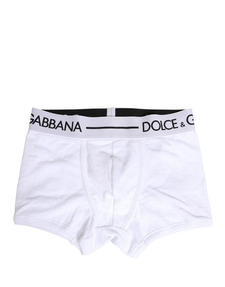 Dolce & Gabbana White Logo Waistband Regular Boxer Underwear
