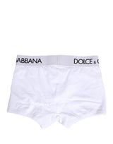 Dolce & Gabbana White Logo Waistband Regular Boxer Underwear