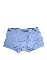 Dolce & Gabbana Light Blue Cotton Men Regular Boxer Underwear