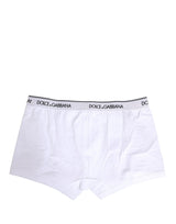 Dolce & Gabbana White Logo Waistband Cotton Boxer Underwear