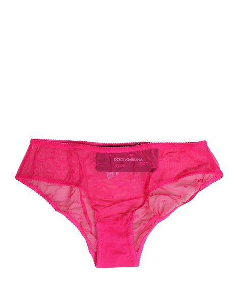 Dolce & Gabbana Pink Lace Cheekini Lingerie Panty Brief Underwear
