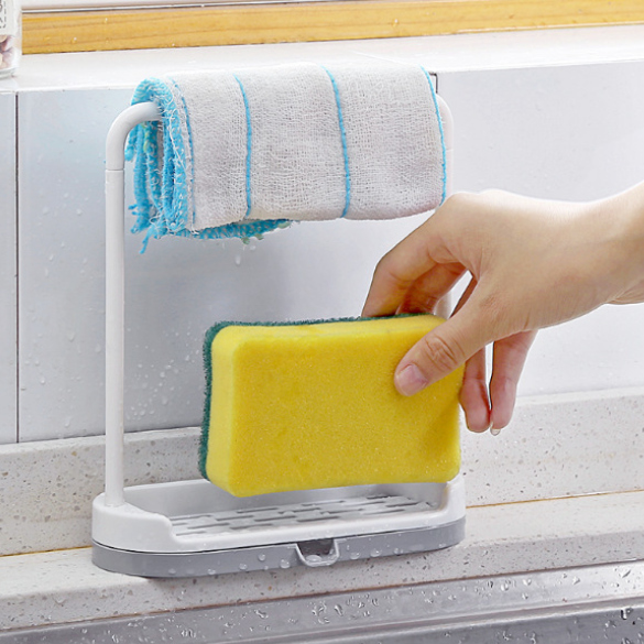 Kitchen Countertop Storage Rack for Dishcloths and Wipes
