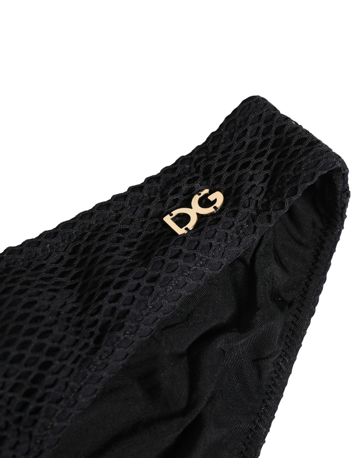 Dolce & Gabbana Black Nylon DG Logo Plaque Regular Brief Underwear