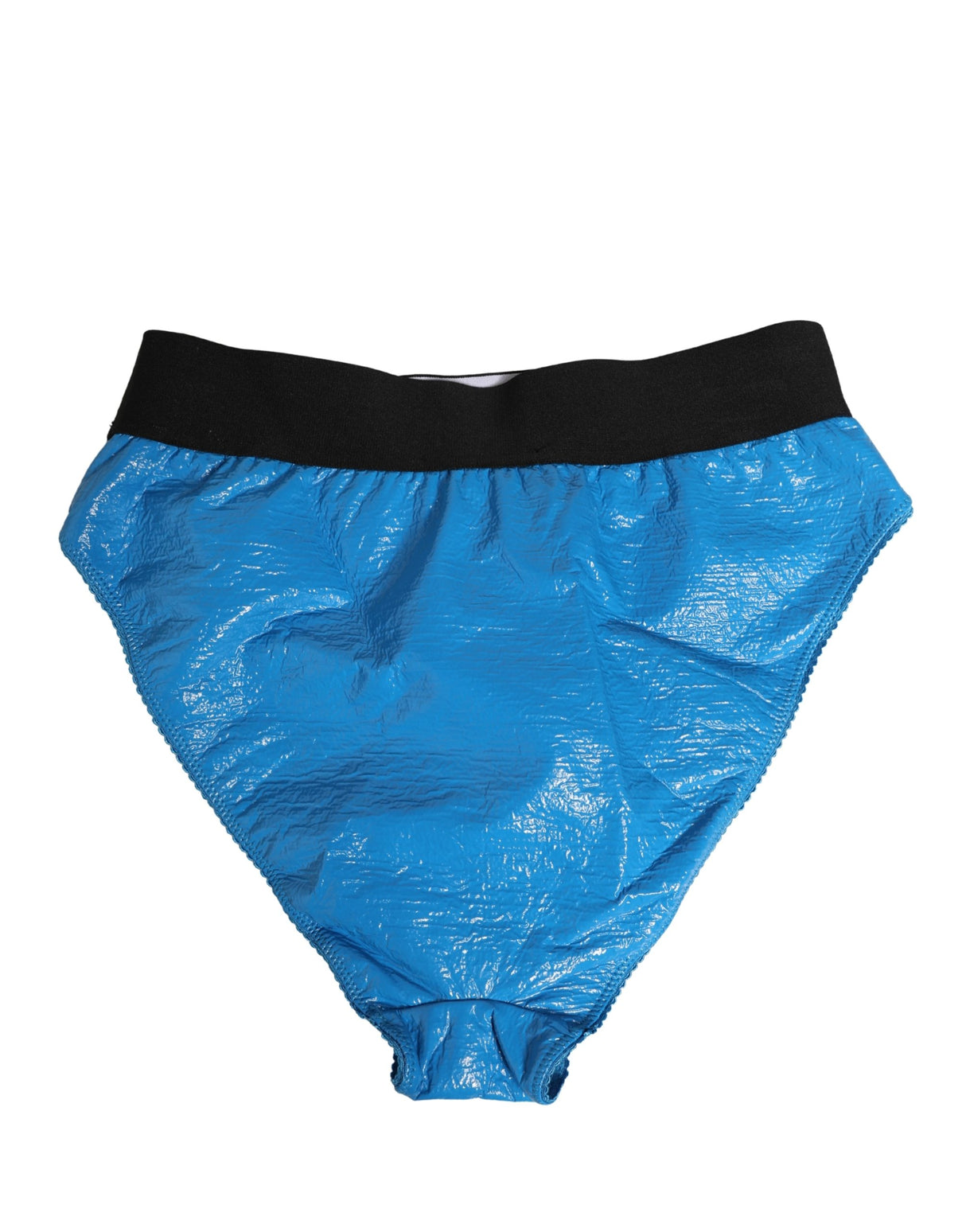 Dolce & Gabbana Blue Logo Waistband High Waist Brief Underwear