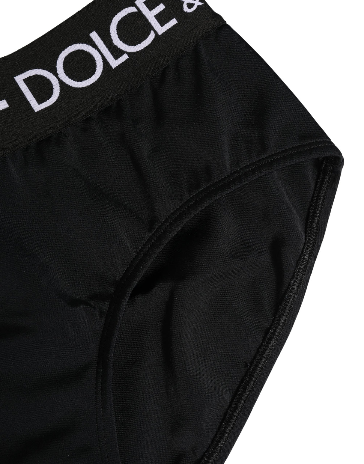 Dolce & Gabbana Black Nylon Stretch Coulotte Panty Underwear