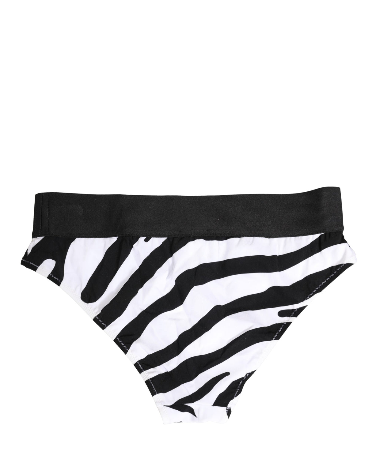 Dolce & Gabbana Black White Zebra Print Brief Panty Underwear
