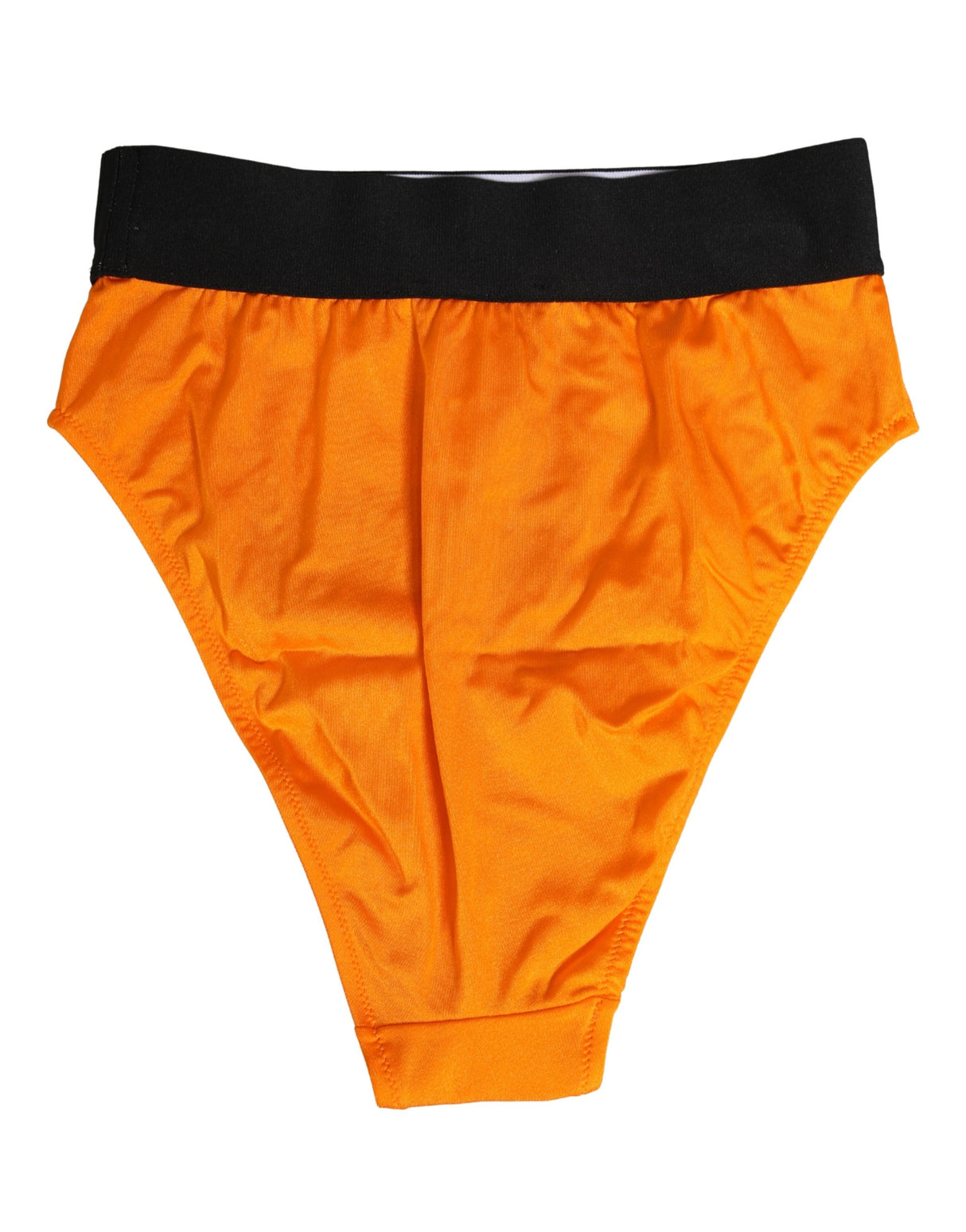 Dolce & Gabbana Orange Crystal High Waist Brief Panty Underwear