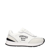 Versace White Leather Low Top Sneakers