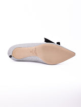 Jimmy Choo Silver Fine Glitter Fabric Romy 60 Pumps
