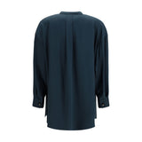 Giorgio Armani Blue Silk Blouse