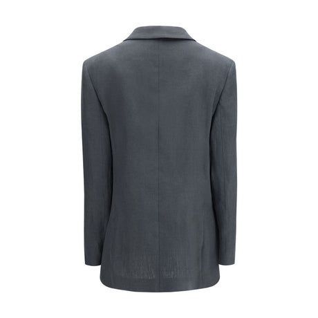 Giorgio Armani Gray Linen Jacket