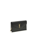 Saint Laurent Black Calf Leather Bos Taurus Wallet