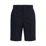 Gucci Black Cotton Bermuda Shorts