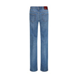 Gucci Blue Cotton Flared Jeans