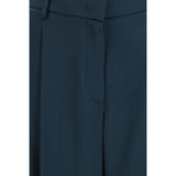 Giorgio Armani Blue Silk Casual Pants