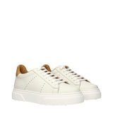 Eleventy Beige Leather Sneakers