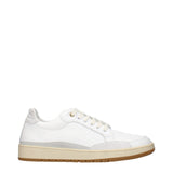 Eleventy White Leather Low Top Sneakers