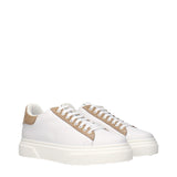 Eleventy White Leather Low Top Sneakers