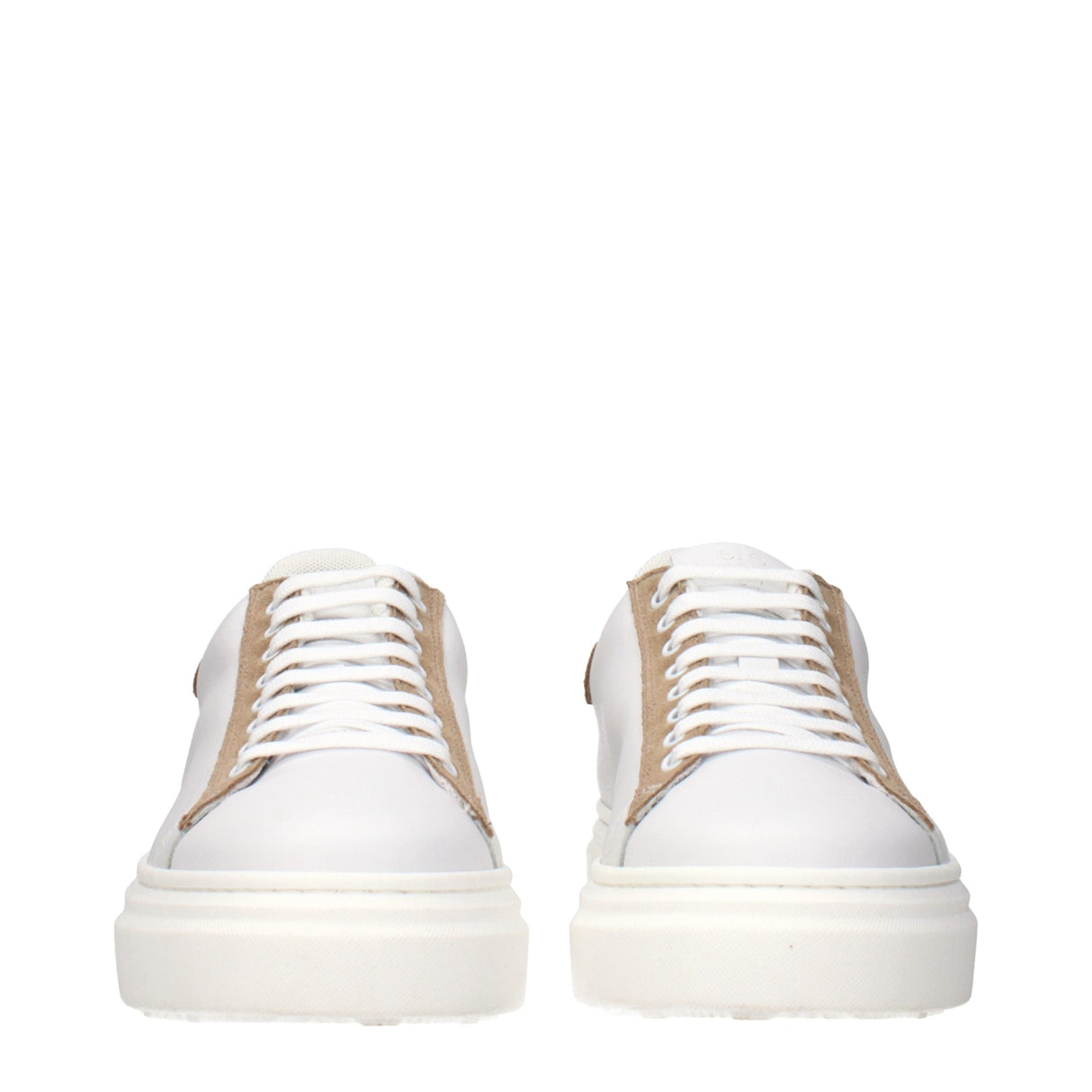 Eleventy White Leather Low Top Sneakers