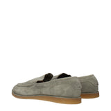 Eleventy Green Leather Slip-On Loafers